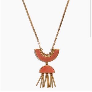 Madewell Jade Concept Fringe Pendant Necklace